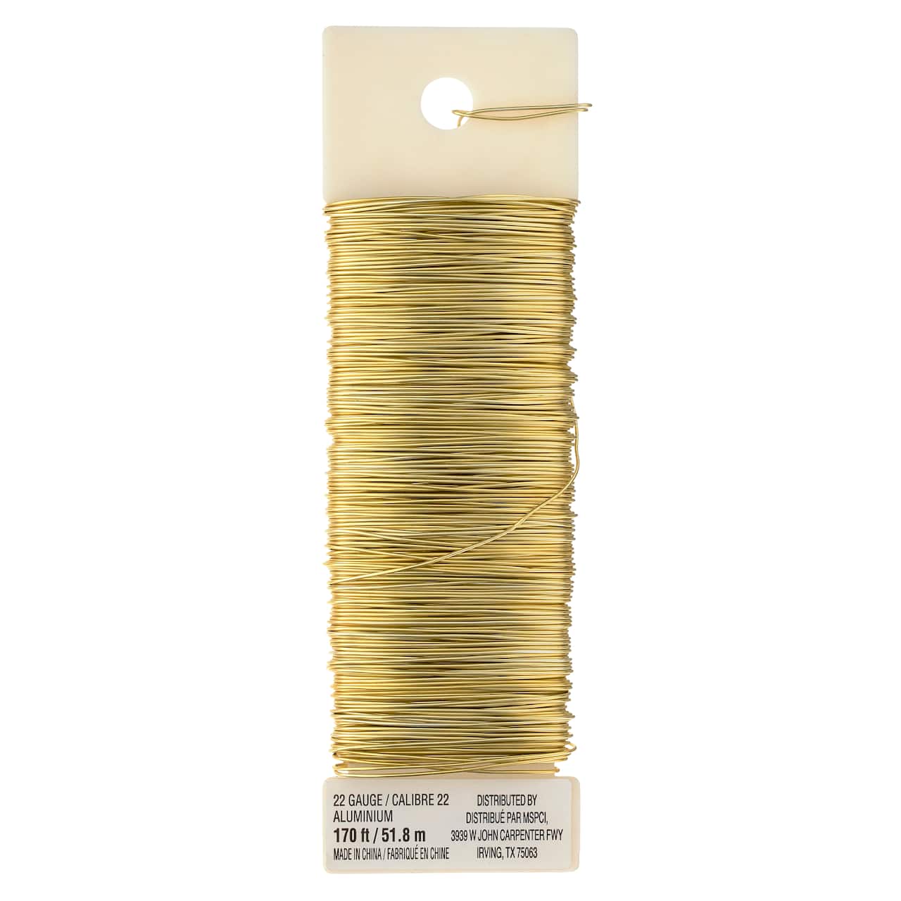 12 Pack: 22 Gauge Gold Aluminum Florist Wire by Ashland&#xAE;